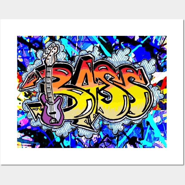 bass paint abstract Wall Art by LowEndGraphics